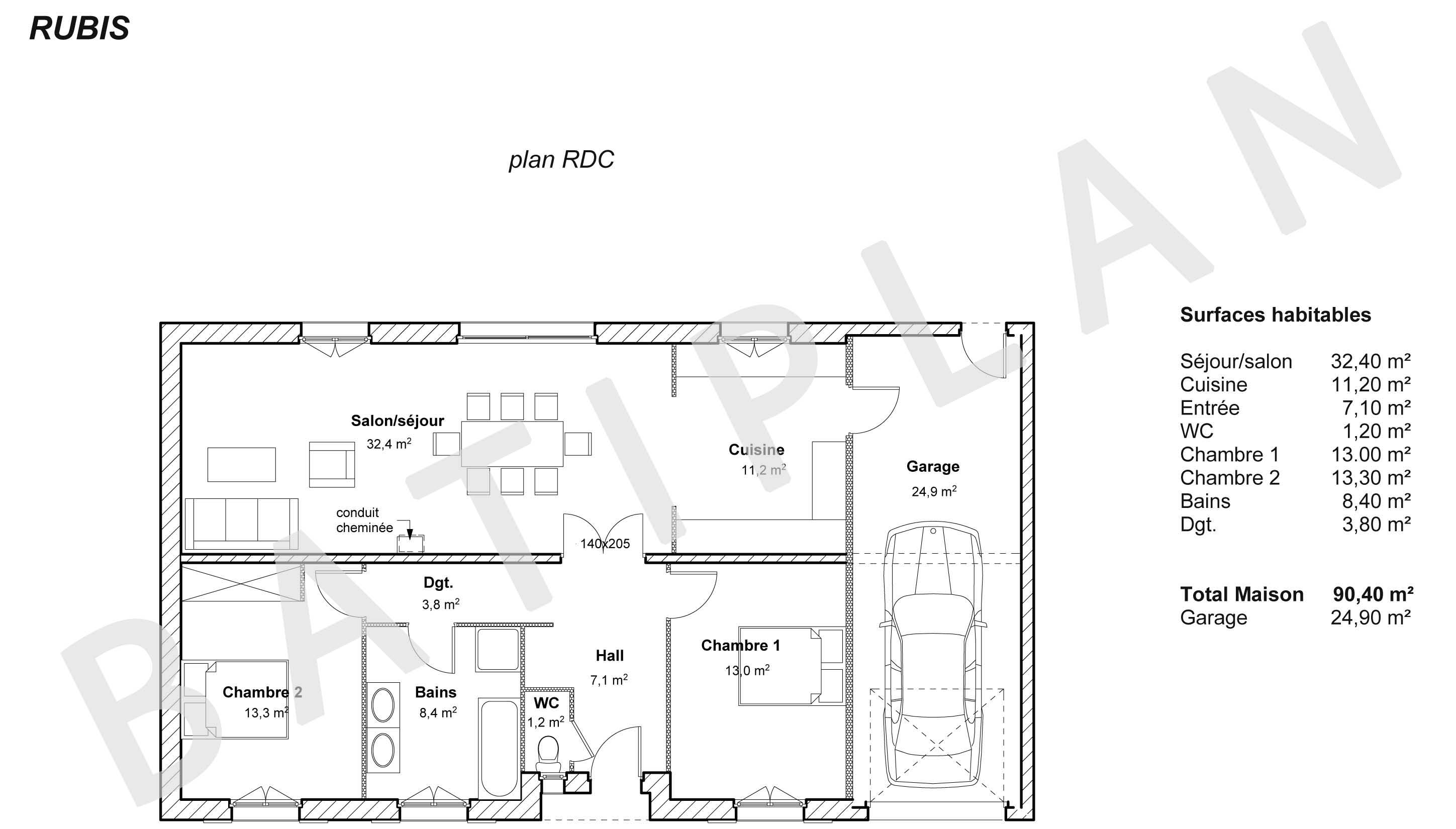 Plan maison Rubis